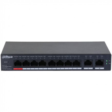 DAHUA CS4010-8ET-110 8xFE-2xGE YÖNETİLEBİLİR 110W POE SWİTCH